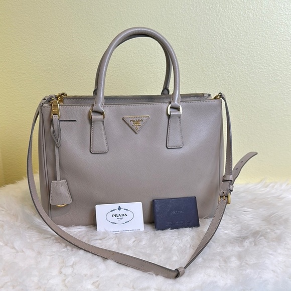 Prada Handbags - 💯Authentic Prada Lux Safiano  Leather Handbag🍀